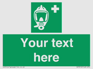 Custom sign safe condition Emergency escape breathing device